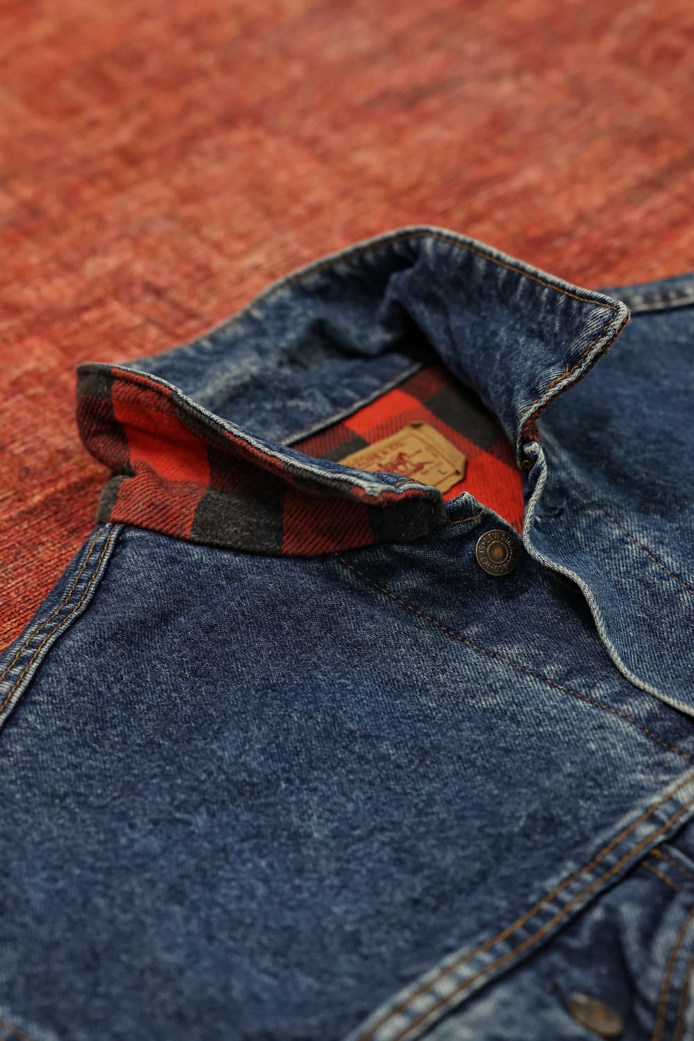 80s 빈티지 리바이스 체크 안감 트러커자켓 판매 상품이미지5