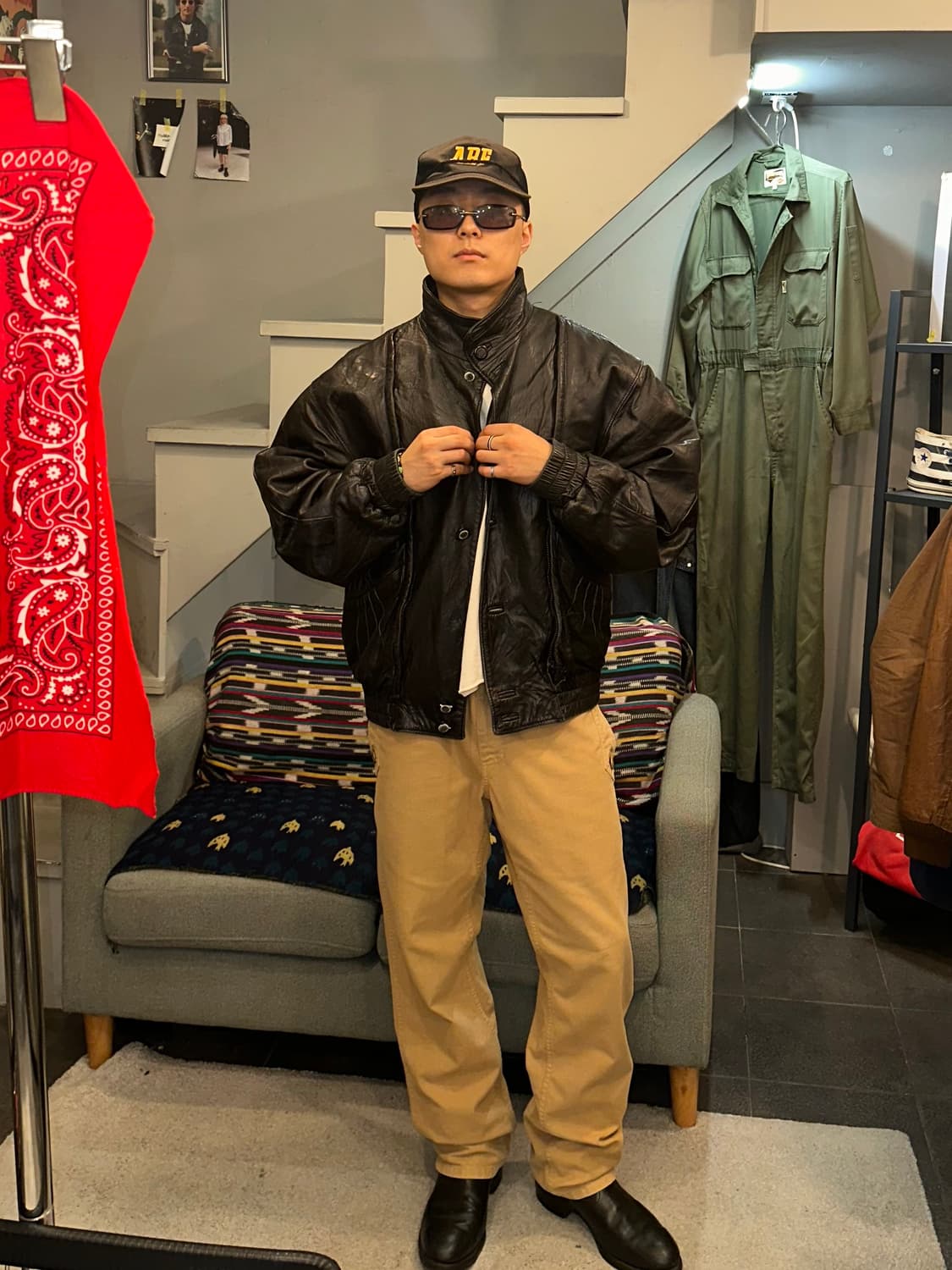 90’s Umberto Olivieri leather jacket 상품이미지1