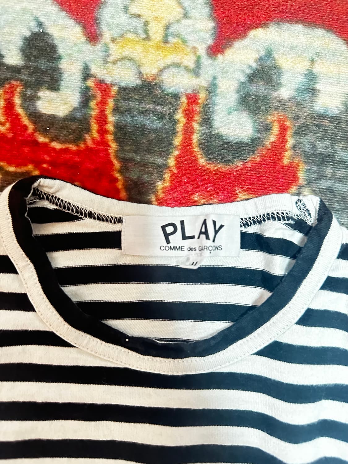 꼼데가르송 스트라이프 롱슬리브 M 상품이미지2