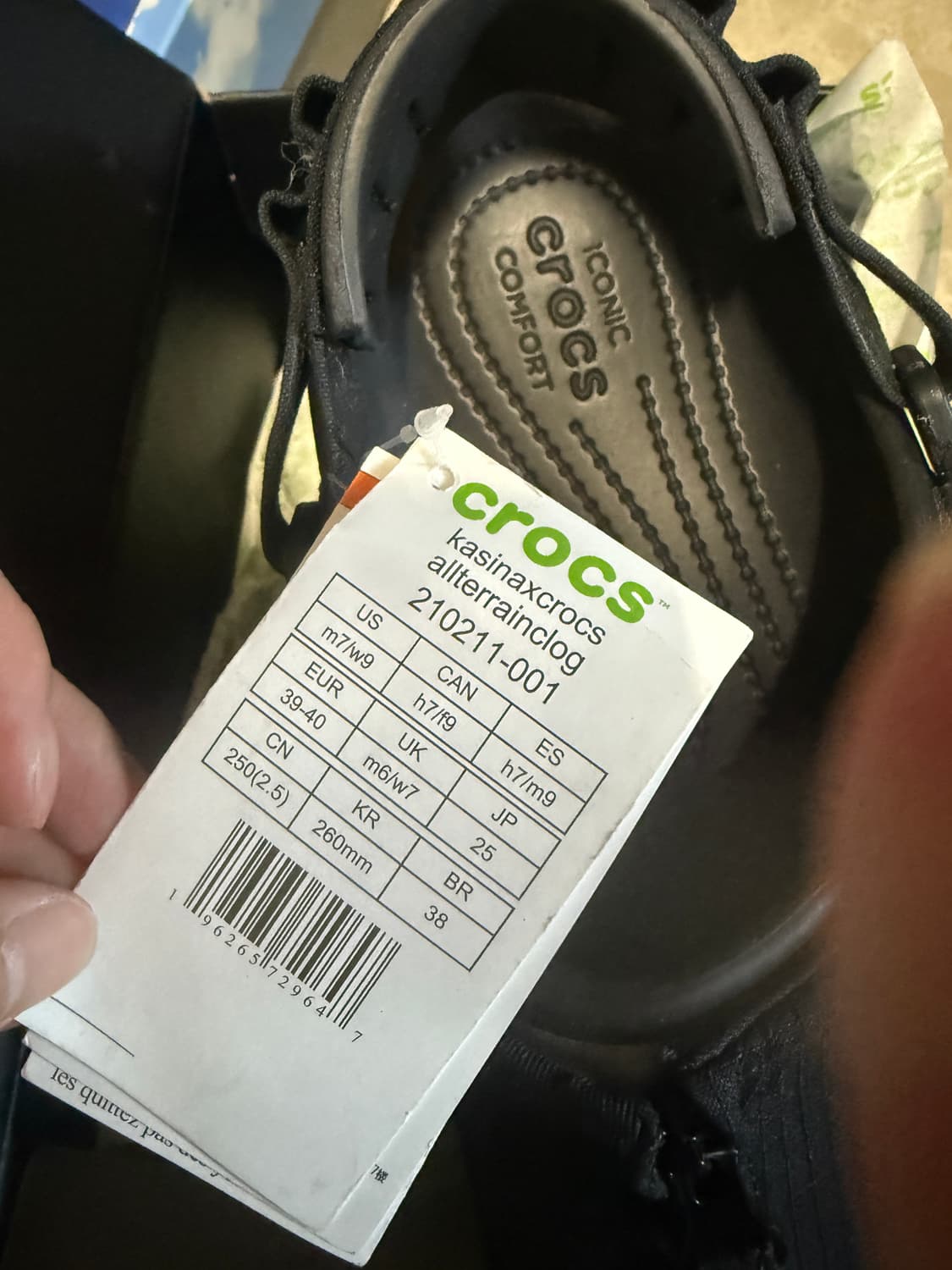 260사이즈 카시나 크록스 올터레인 블랙 상품이미지2