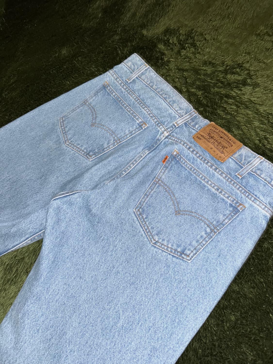 [36X30] 90s 리바이스 505 오렌지탭 데님 팬츠 인디고 상품이미지7