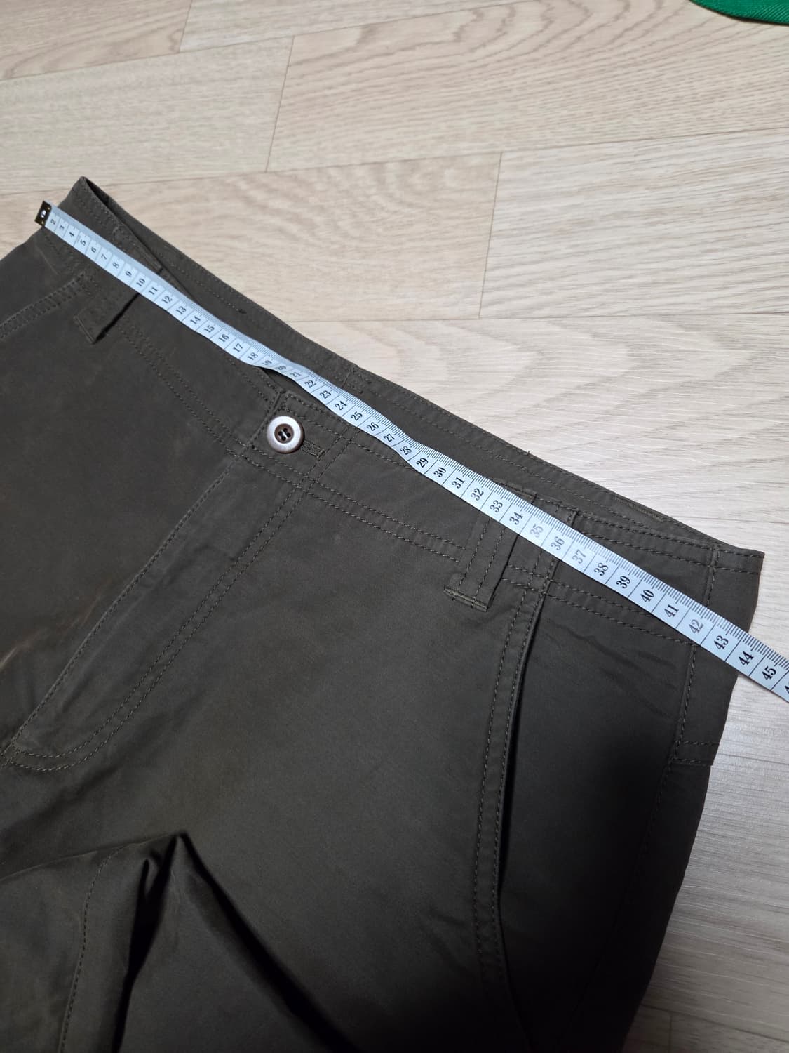 ARMANI COLLEZIONI 코튼 팬츠 카키 아르마니 상품이미지7