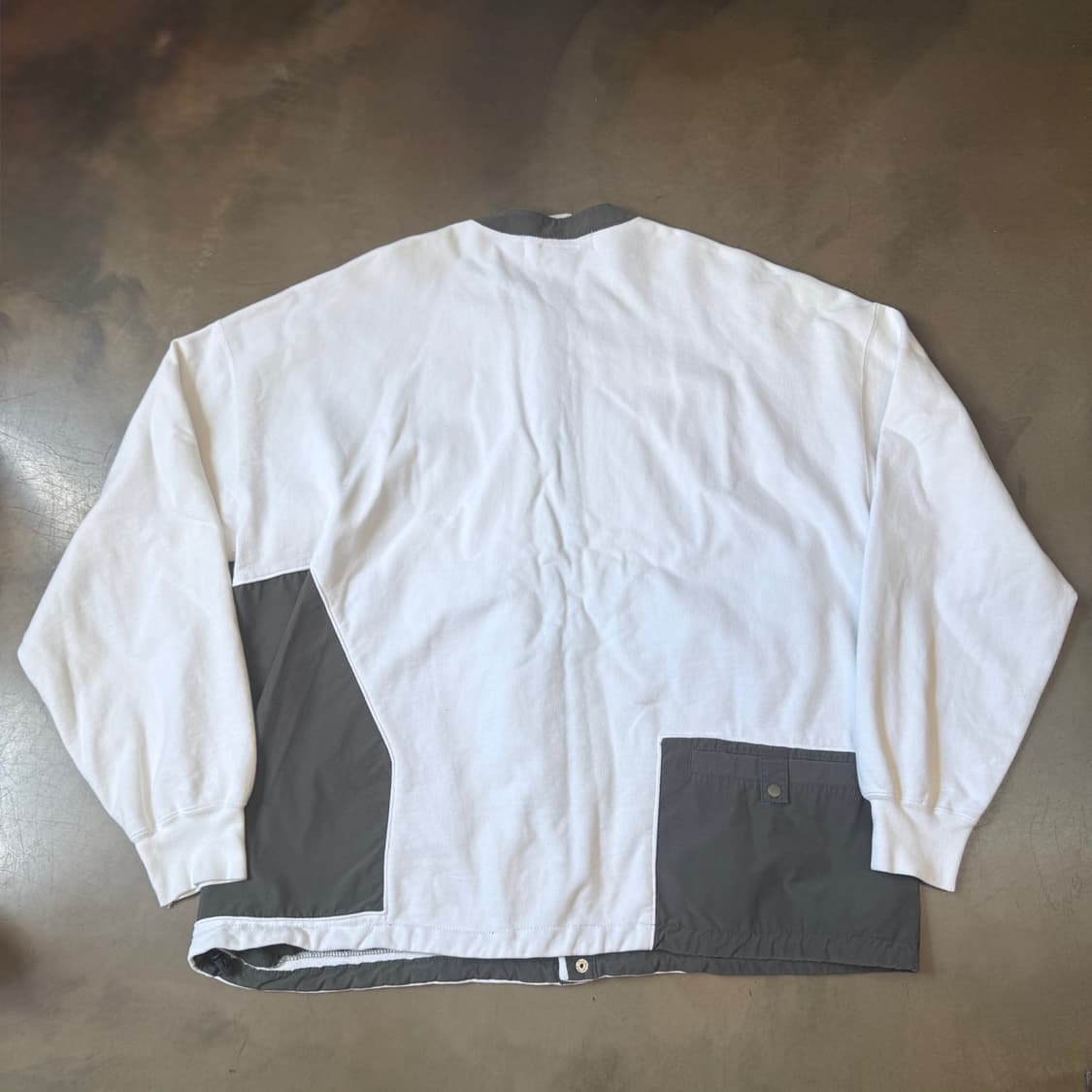 L ~XL 레미 릴리프 스웻셔츠 패브릭 가디건 상품이미지5