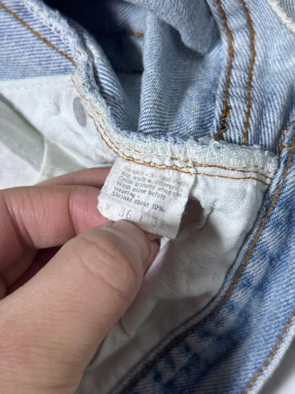 80s usa 리바이스 501 66 후기 셀비지 데님 쇼츠 상품이미지9