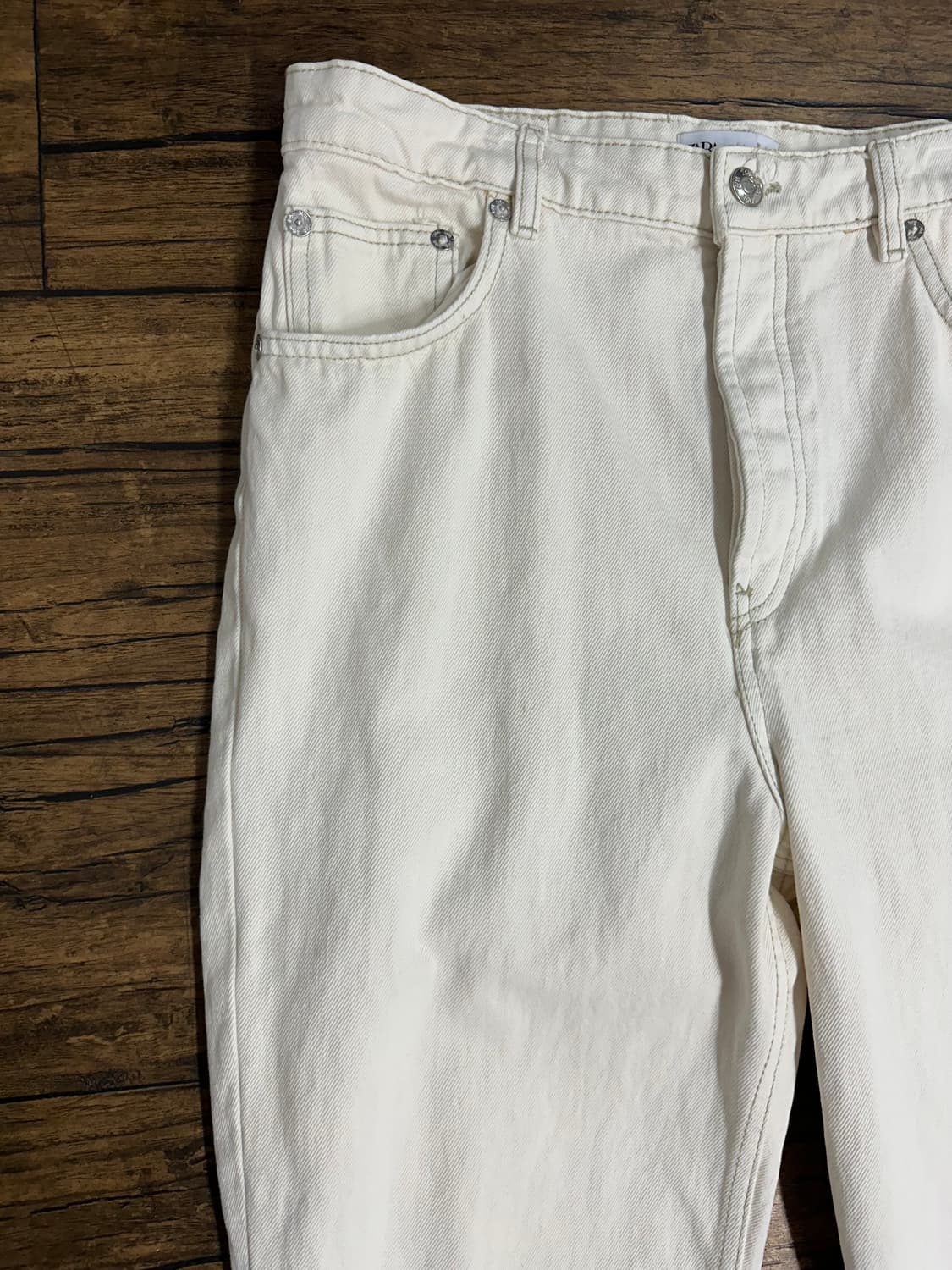 ZARA 크림진 와이드 데님 팬츠 EUR44  32사이즈 상품이미지2