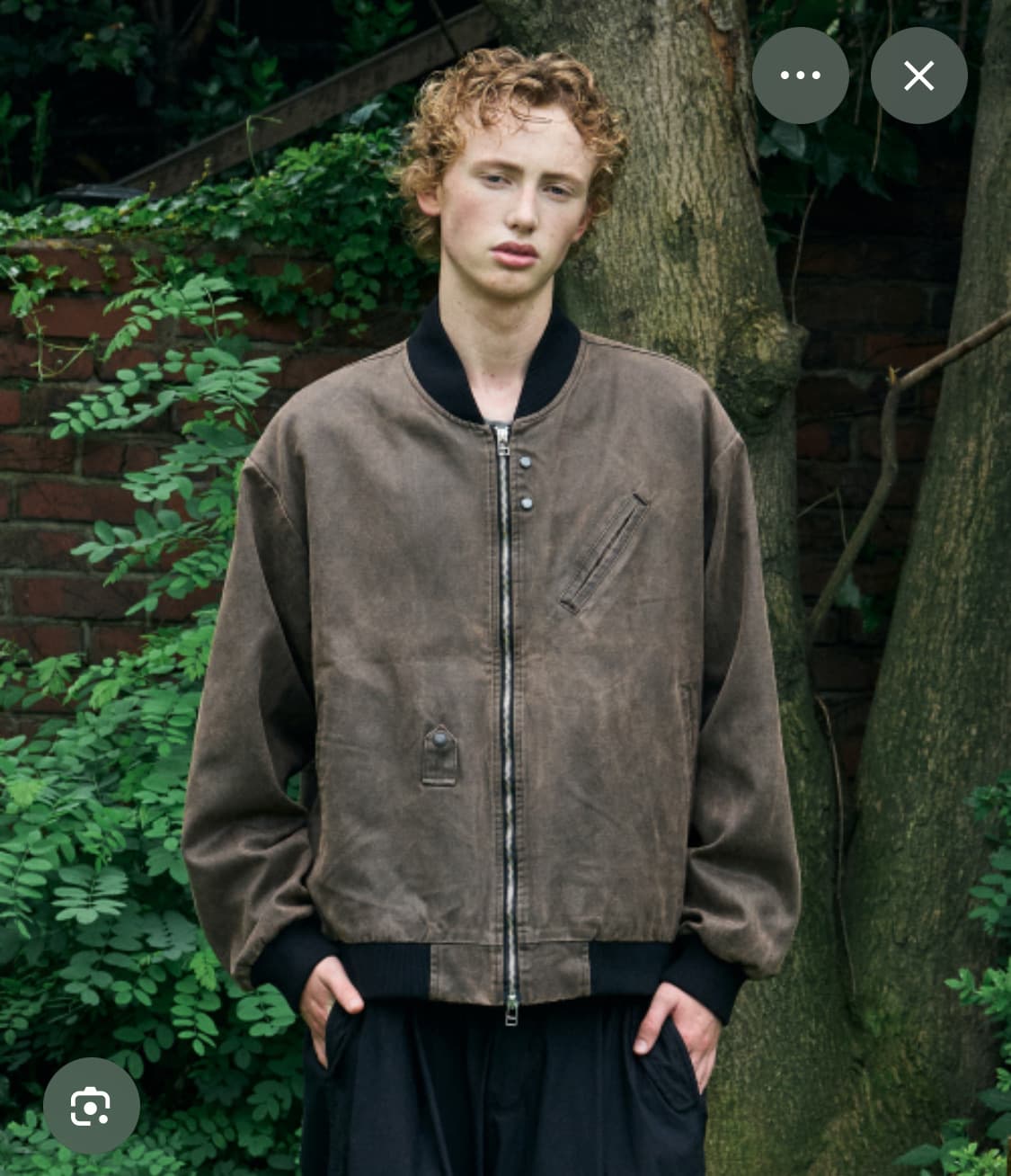 노운 빈티지 스웨이드 블루종 브라운 1사이즈 새상품 상품이미지1