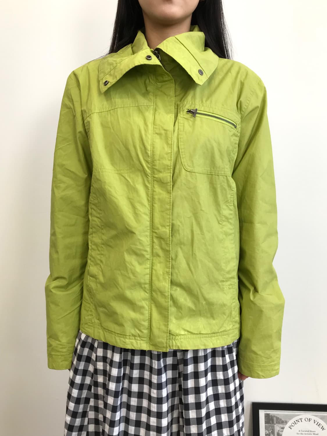 Columbia Lime Green Zip Up Windbreaker 상품이미지2
