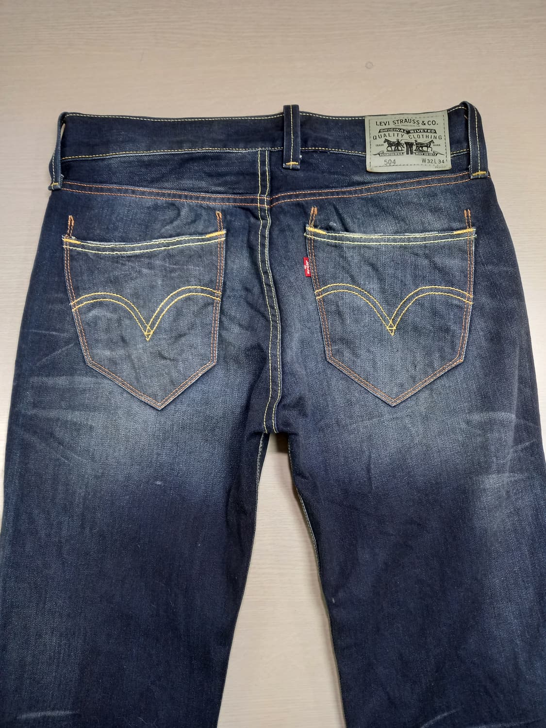 32 리바이스504 워싱 일자진 진청 32-382 상품이미지4