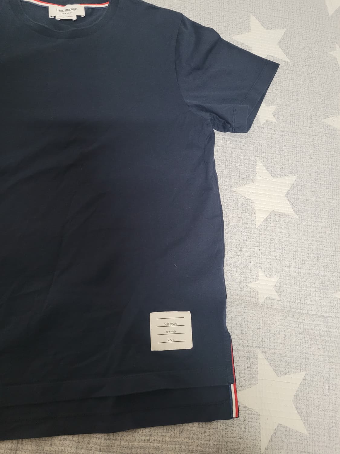 톰브라운 네이비 삼선 반팔 티셔츠 상품이미지5