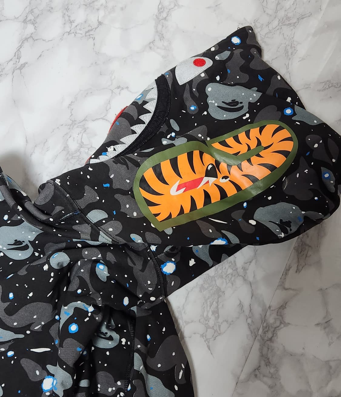 [L]베이프 스페이스 카모 샤크 후드집업 자켓 상품이미지5