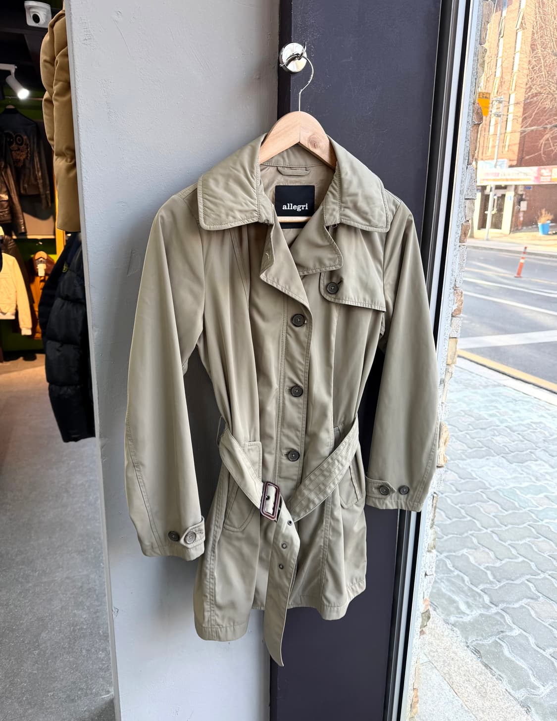 42/ 알레그리 벨티드 나일론 트렌치코트 자켓 상품이미지2
