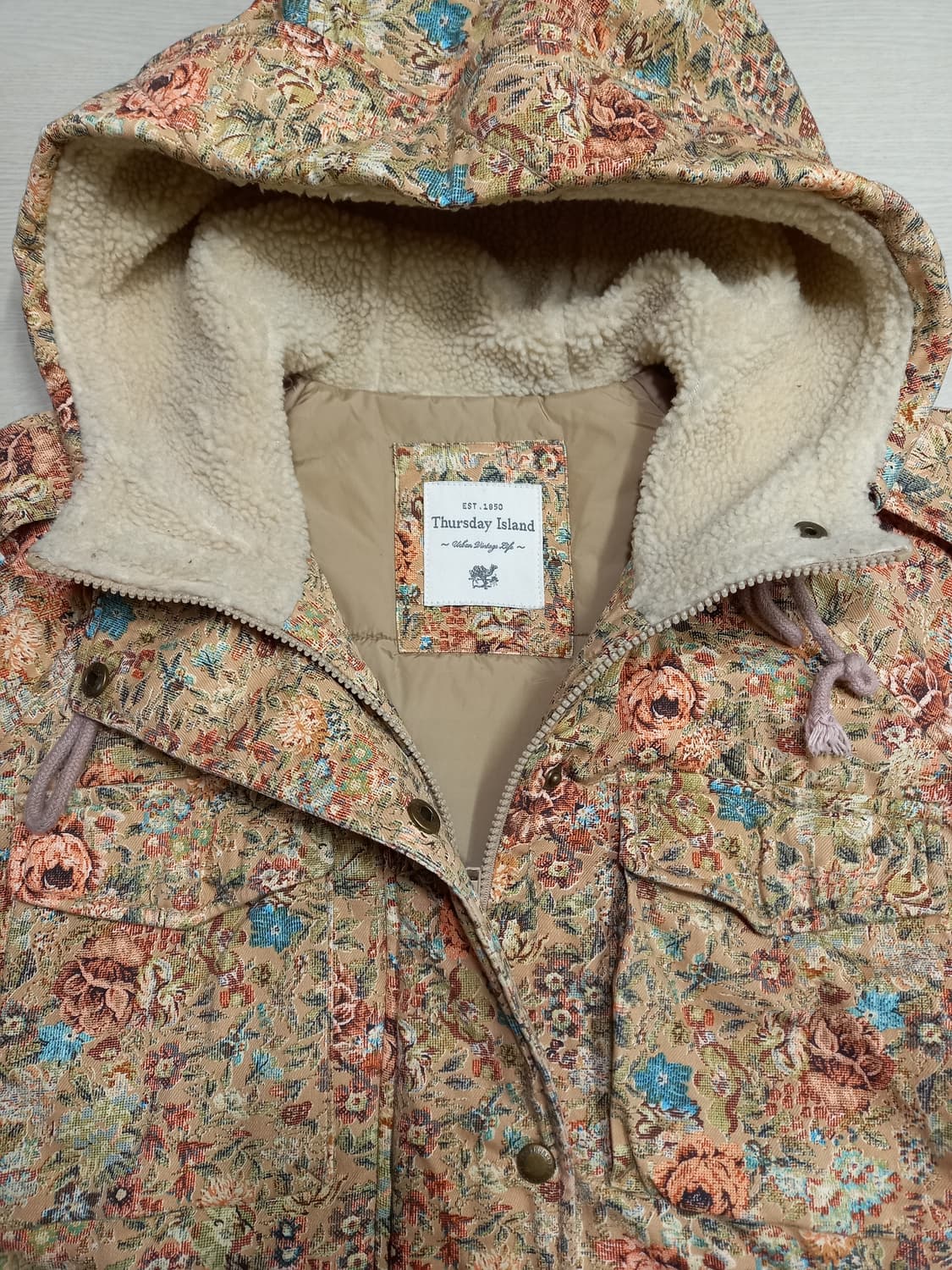 M95 Thursday Island 오버핏 플라워 후드패딩 M-991 상품이미지4