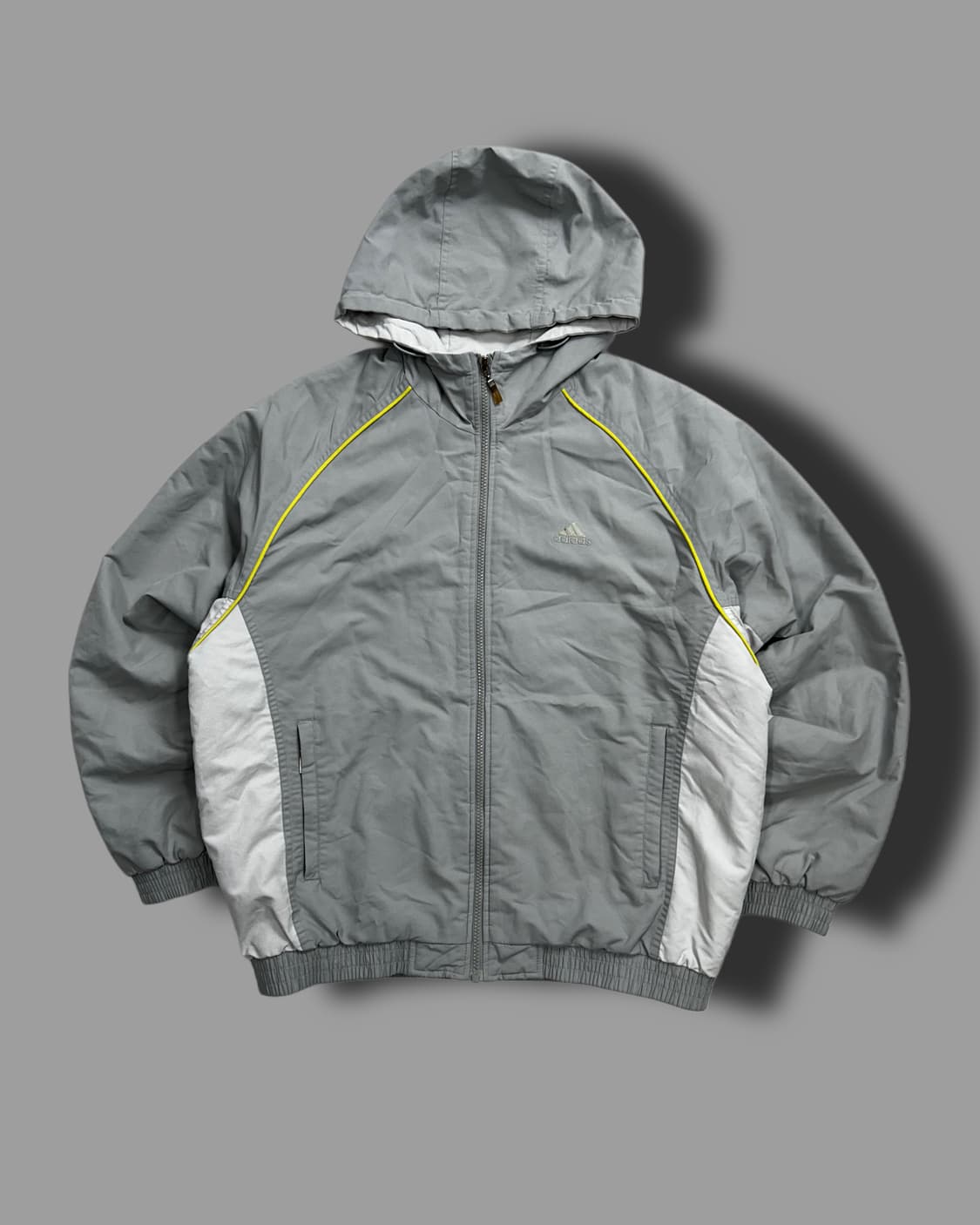 아디다스 90s 그레이 바람막이 누빔 점퍼 100 상품이미지4