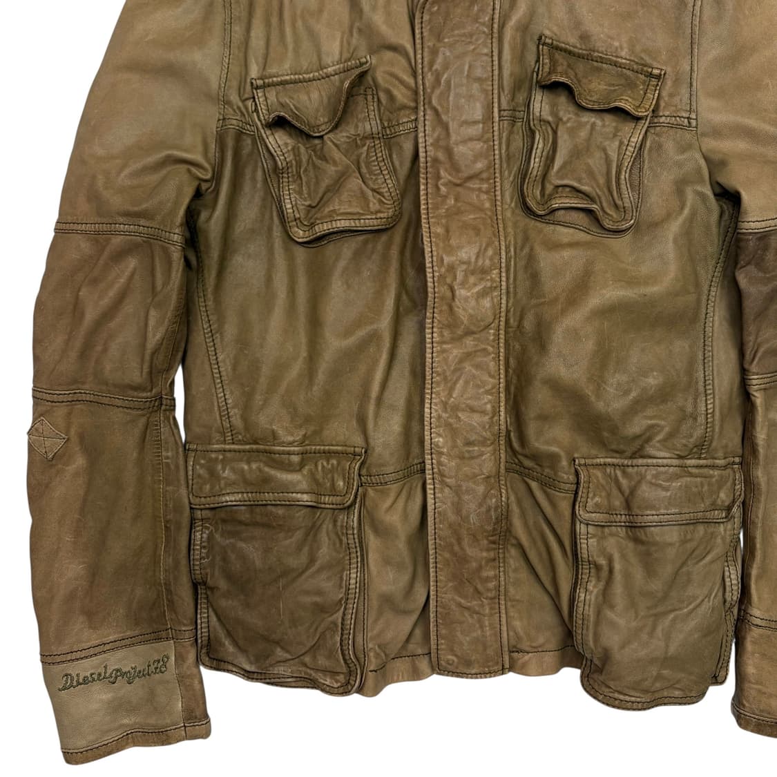 디젤 유틸리티 포켓 카우 레더 자켓 L 상품이미지3