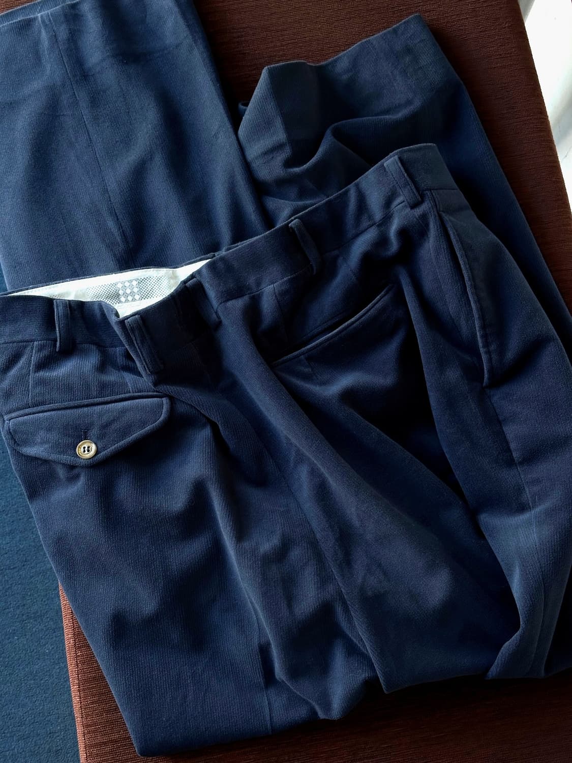 Cord design 2 tuck wide pants 상품이미지1