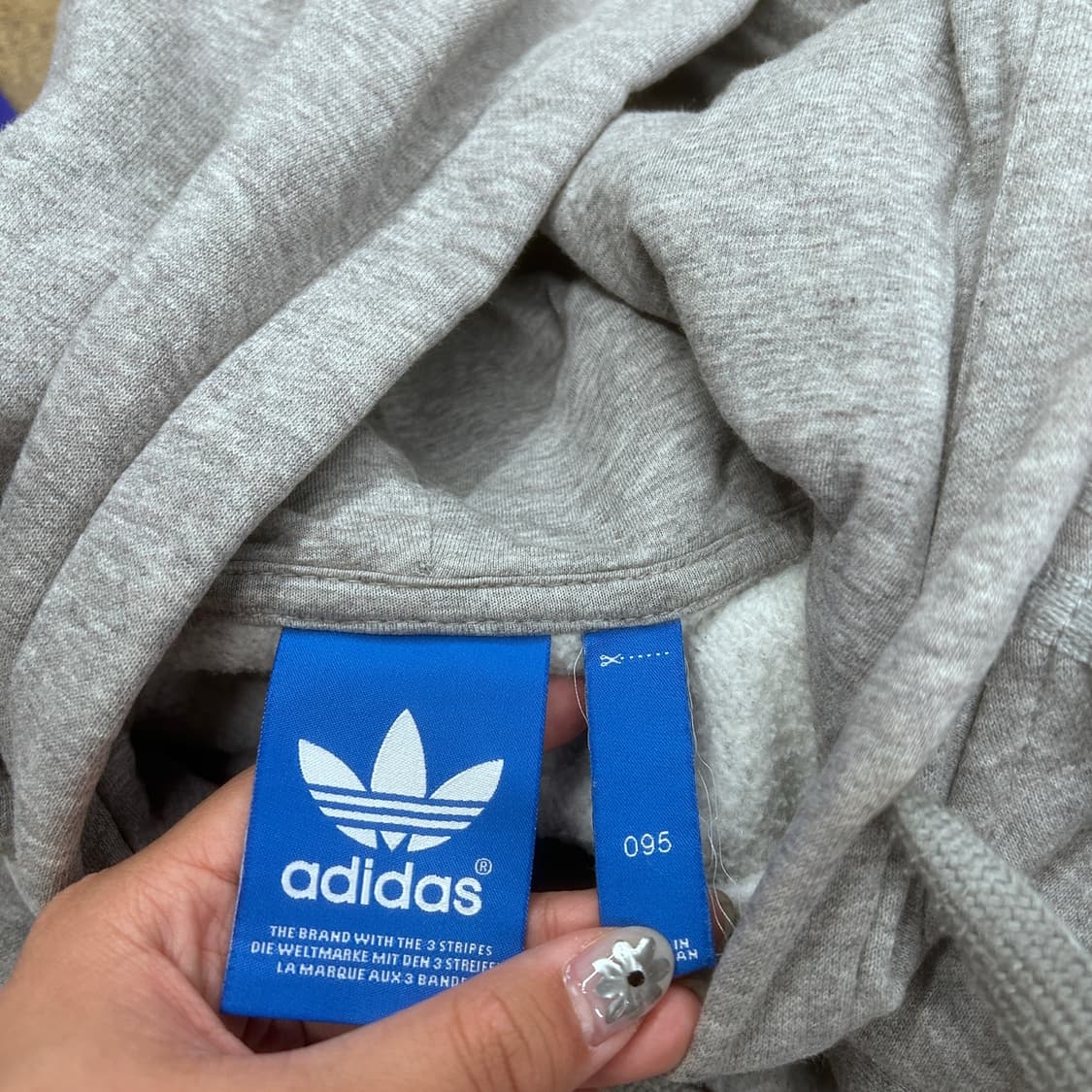 아디다스 그레이 회색 져지 후드집업 95 상품이미지5