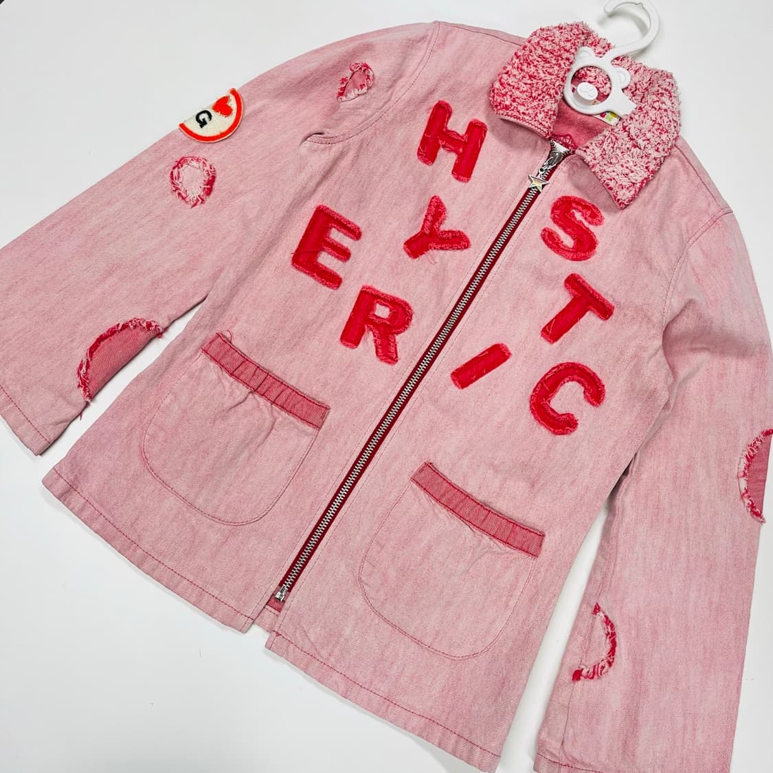 키140 히스테릭 글래머 핑크 집업 상품이미지1