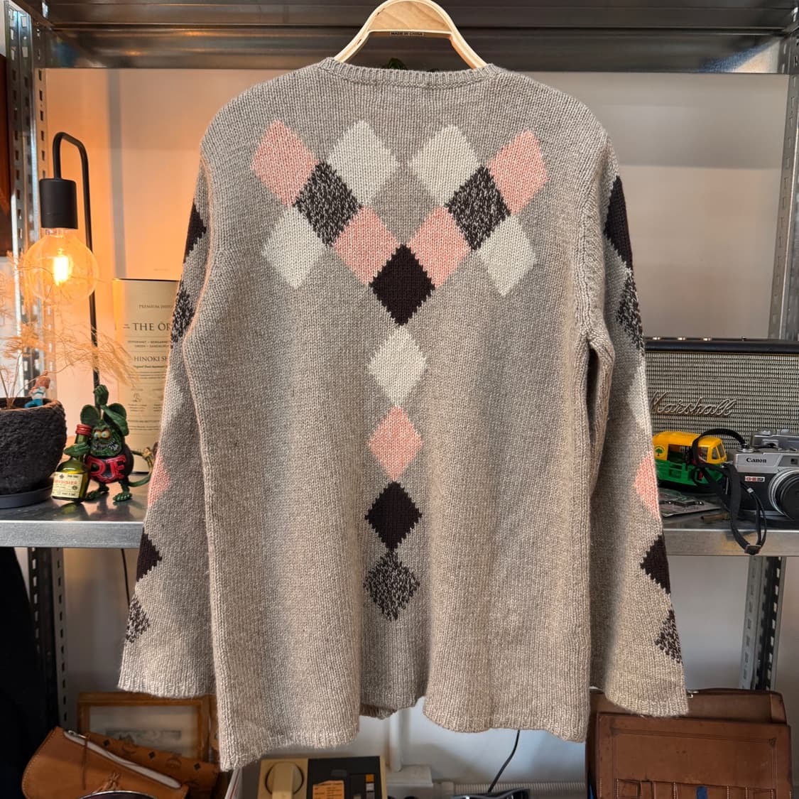 닥스 아가일 패턴 집업 가디건 일본생산 상품이미지4