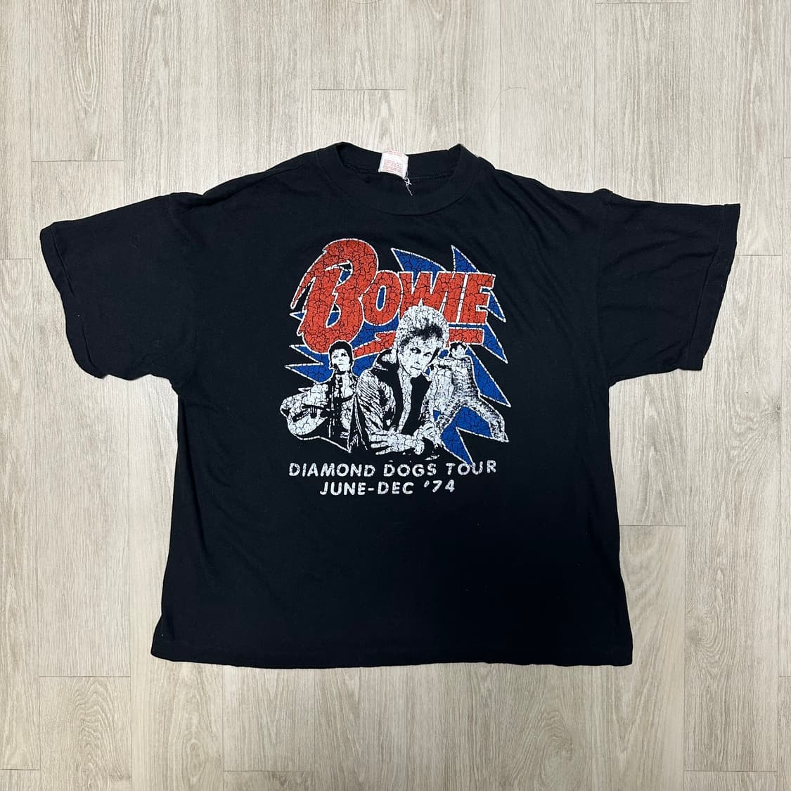 80s 데이비드 보위 1974 투어 빈티지 티셔츠 상품이미지2
