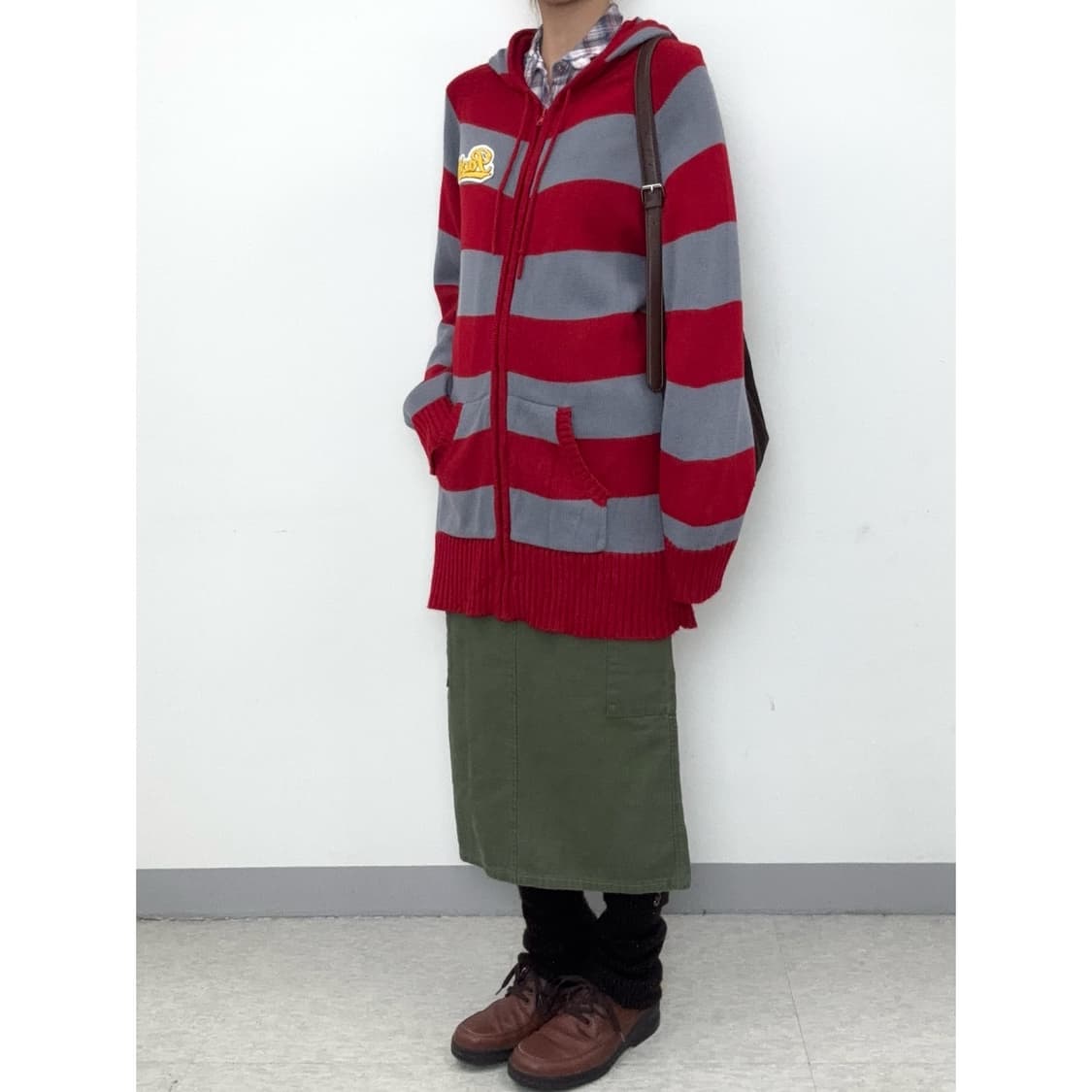 빈티지 니트 후드 집업 상품이미지2