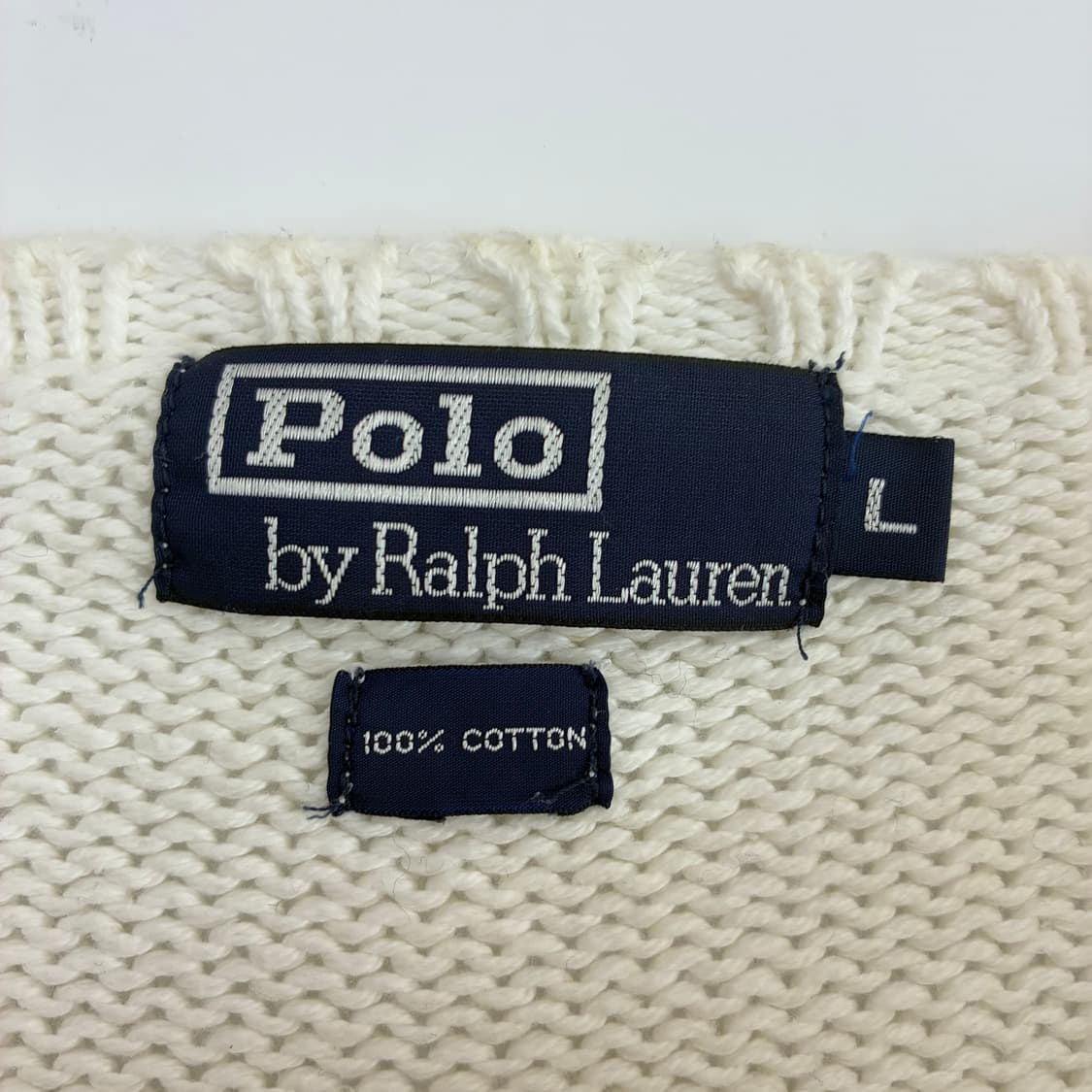 Polo  폴로 랄프로렌 자수 화이트 코튼 니트   상품이미지5