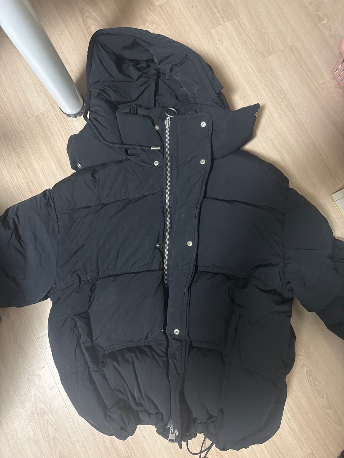 아미 하트 로고 패치 다운 블랙s 상품이미지5