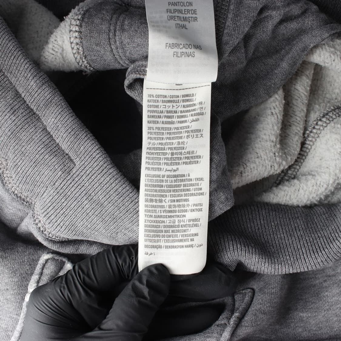 아베크롬비 빅로고 자수 기모 조거 팬츠 그레이 S 상품이미지7
