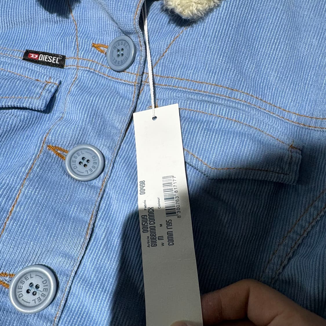 새상품) 디젤 코듀로이 쉐르파 자켓 데드스탁 상품이미지5