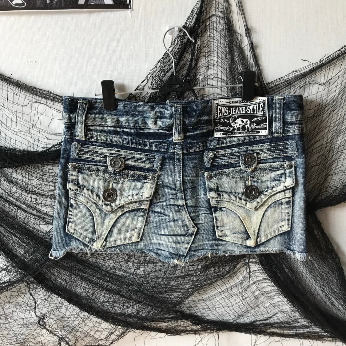 Y2k back pocket lowrise skirt  상품이미지1