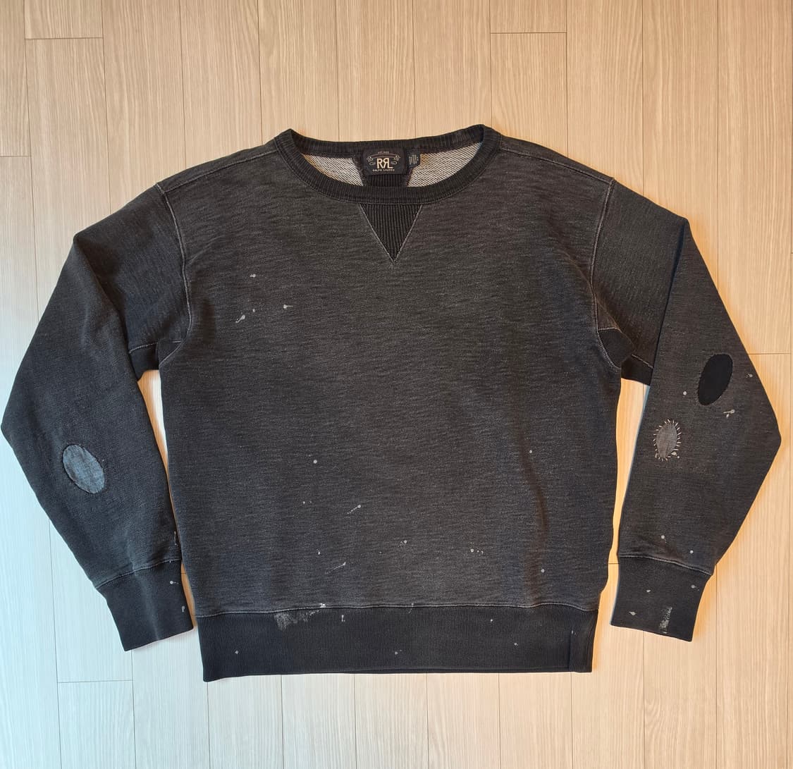 더블알엘 rrl 가먼트다이 리페어 프렌치 테리 스웨트셔츠 L 상품이미지3
