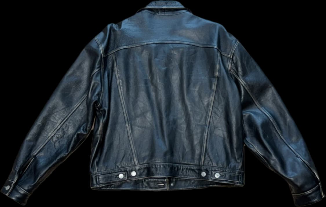 리바이스 TYPE 3 블랙 레더자켓 상품이미지2