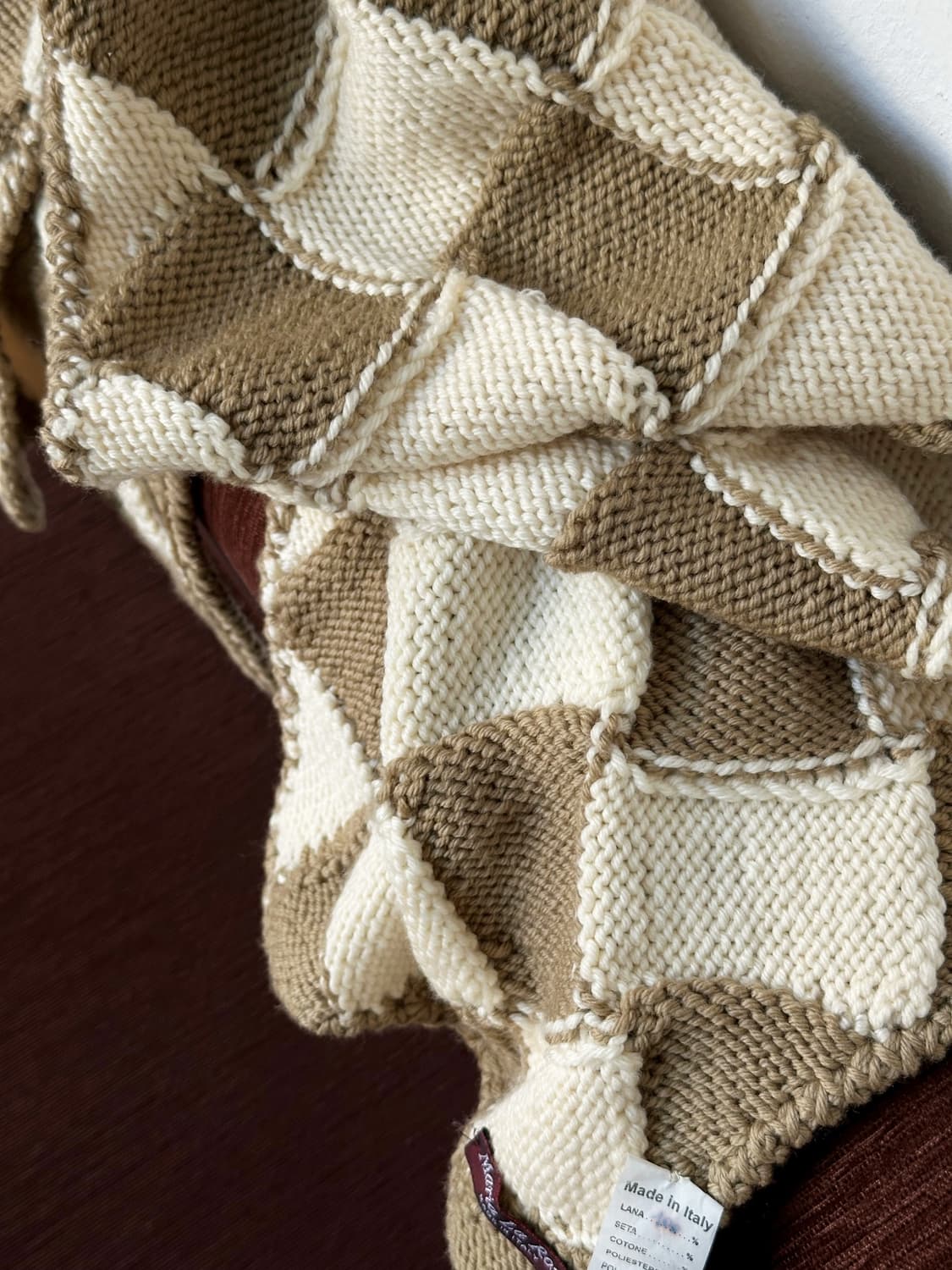 Italy made design pattern knit muffler 상품이미지5