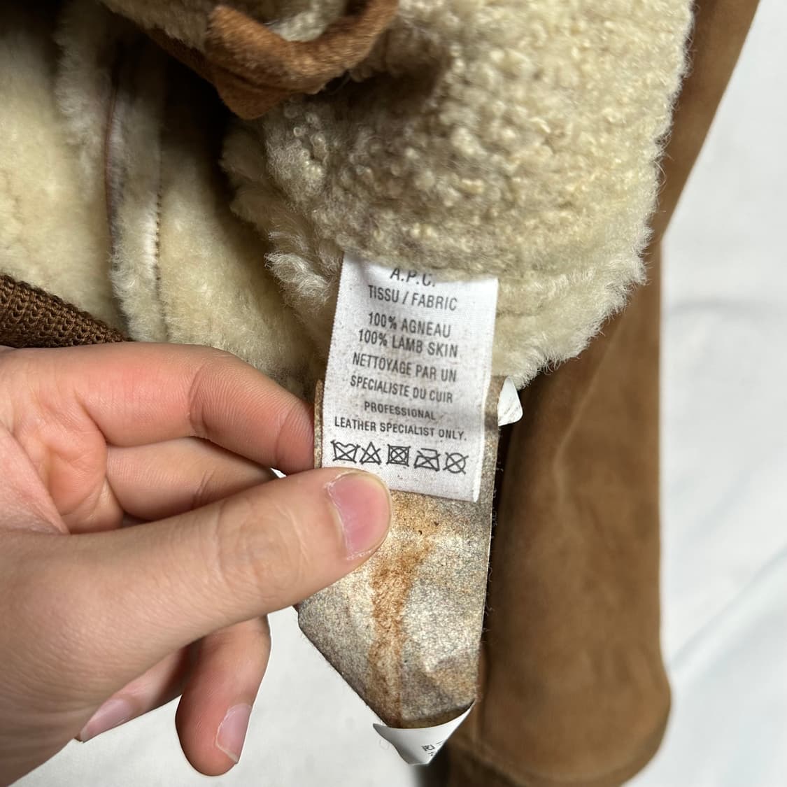 XS A.P.C. 스웨이드 무스탕 자켓 상품이미지4