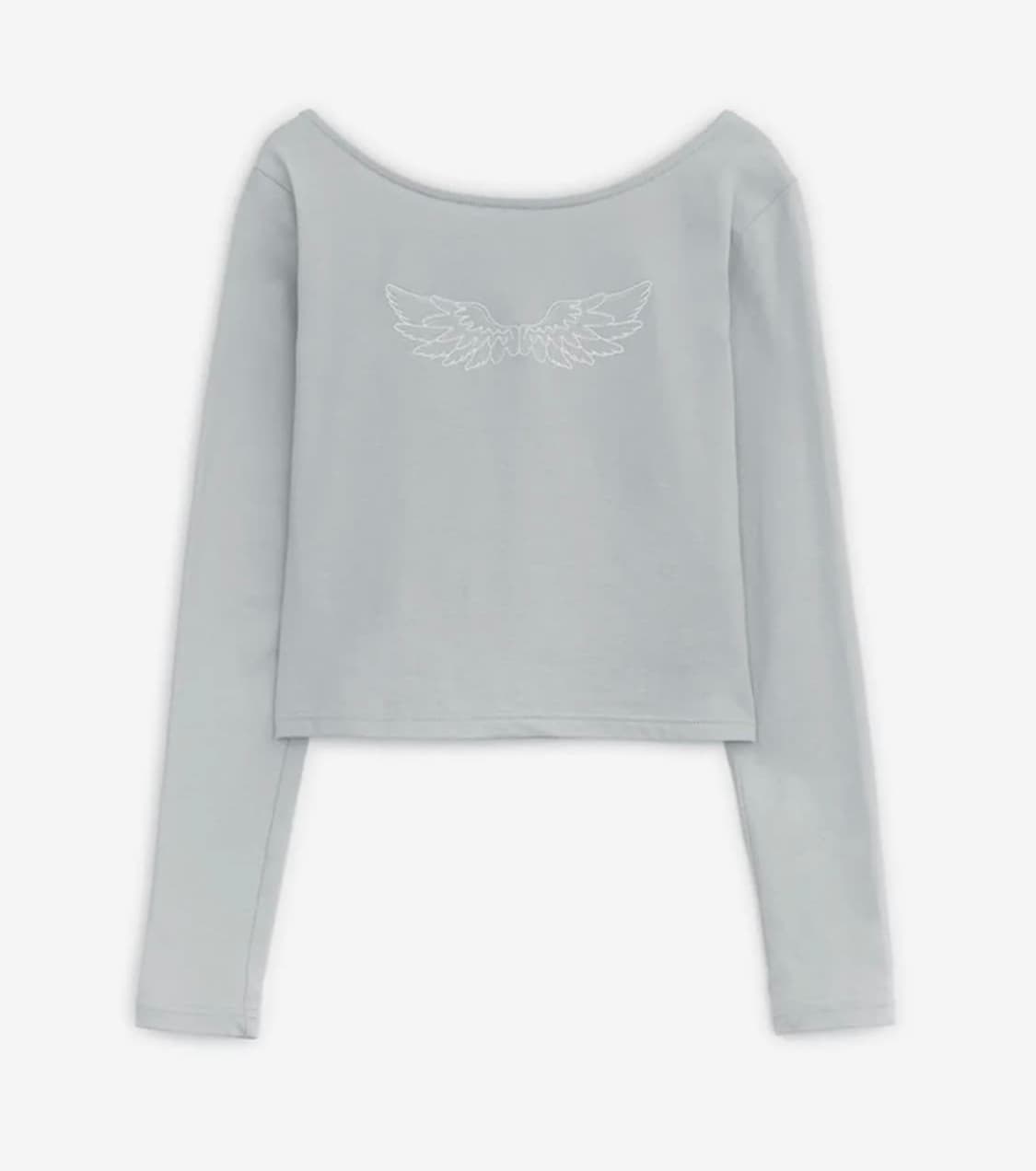 허그유어스킨 엔젤 윙 탑 그레이 슬리브 상품이미지1