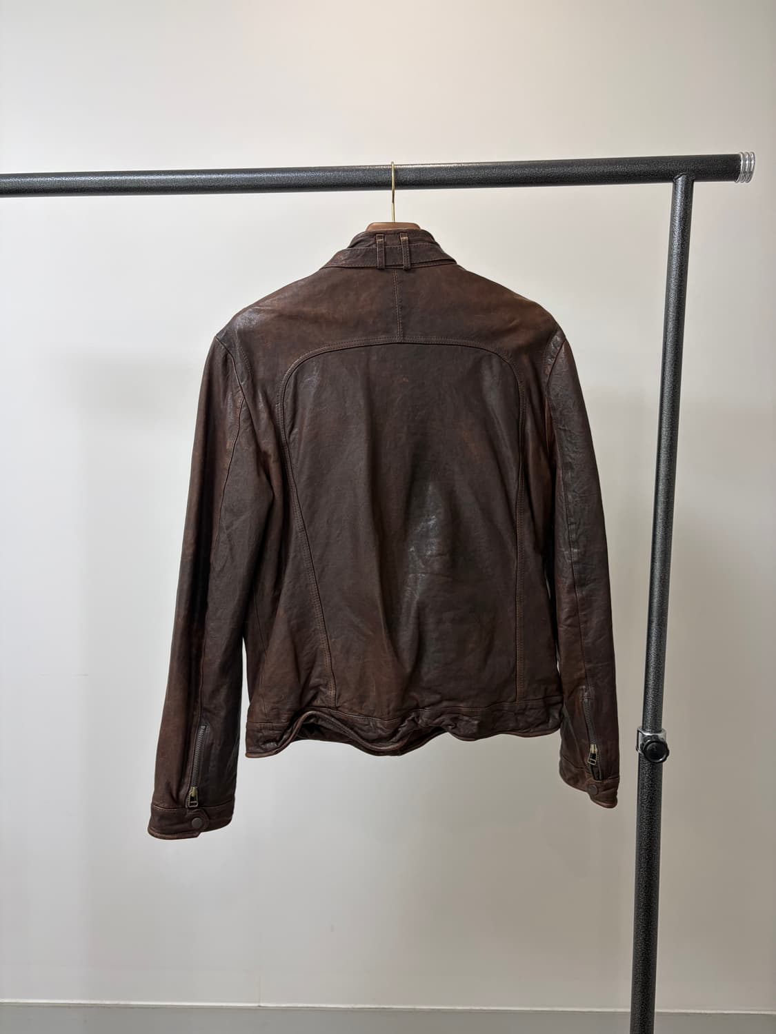 Naknine 빈티지 4포켓 브라운 양가죽 자켓 상품이미지4