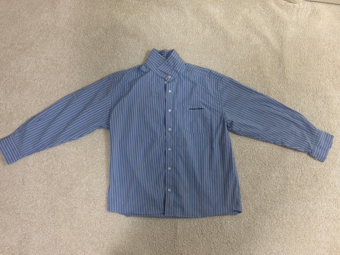 [썸웨어버터] 다니엘 스트라이프 오버핏 셔츠 (Stripe Blue) 상품이미지4