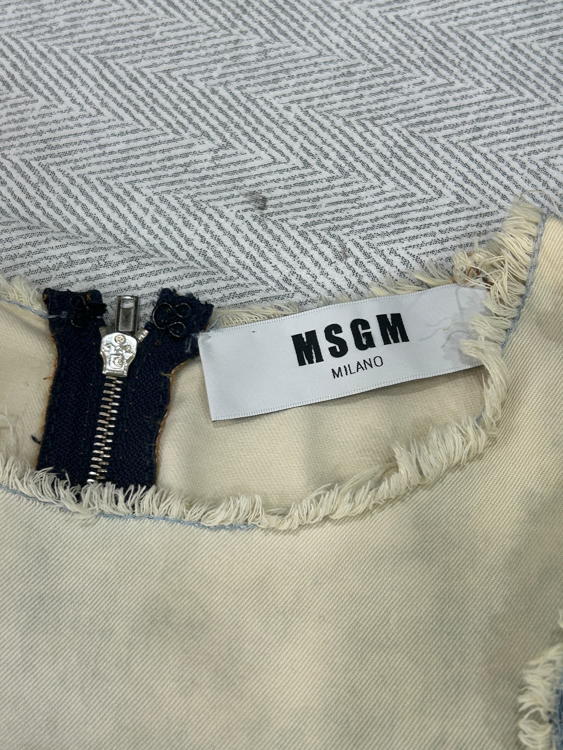 MSGM 워싱 데님 롱 프릴 원피스 77 상품이미지8