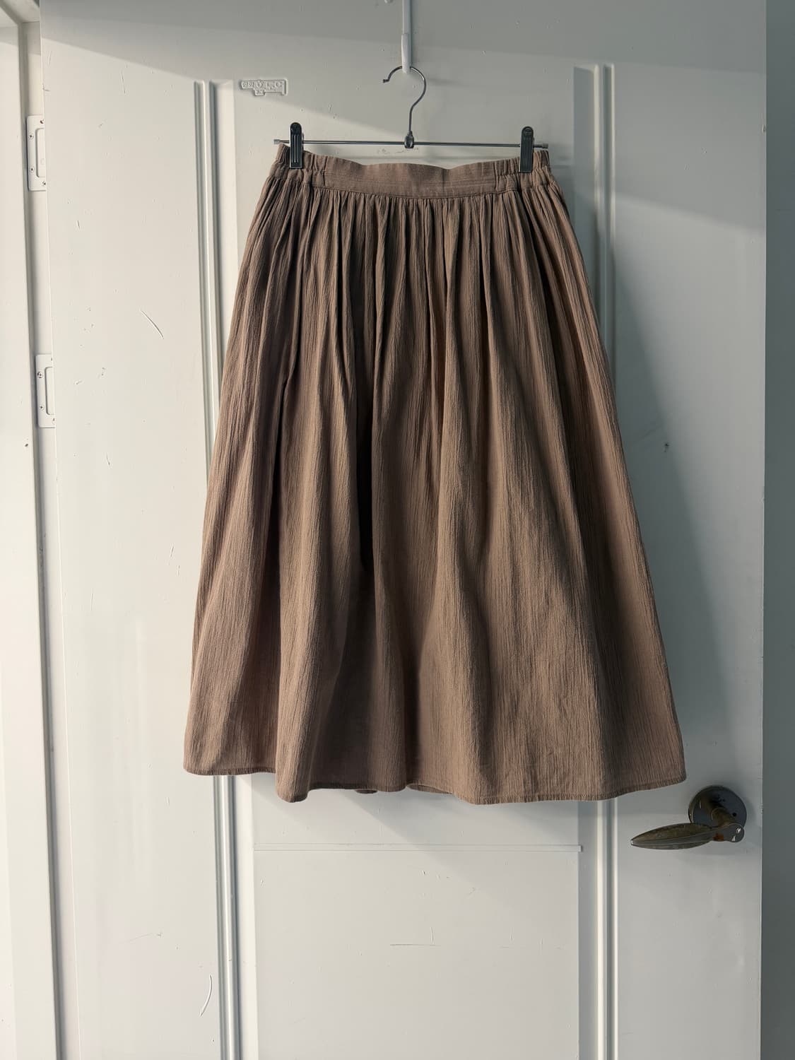 일본빈티지 모리 베이지 주름 롱스커트 상품이미지7