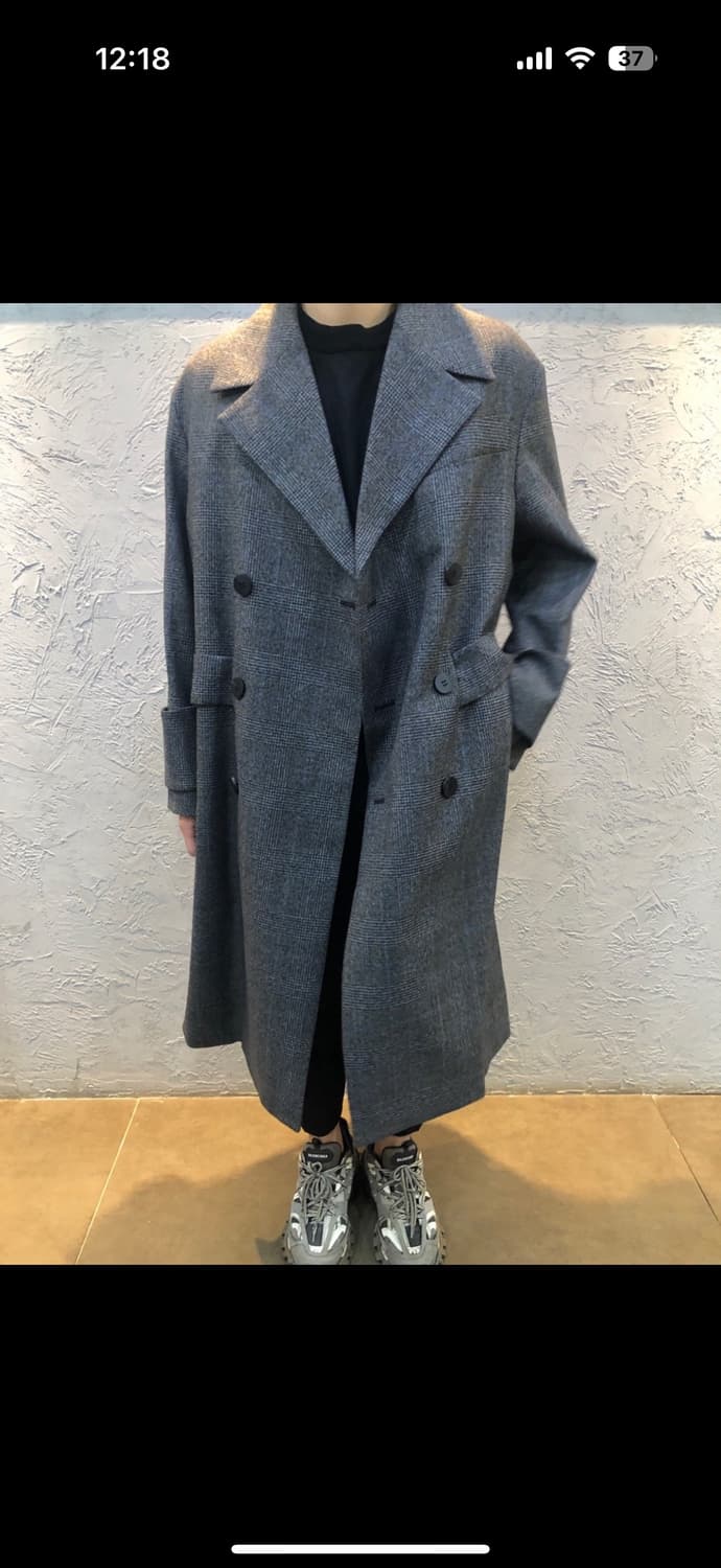 우영미 19fw 메인체크코트 상품이미지1