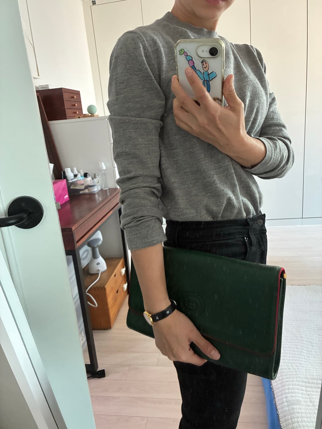 80년대 올드 구찌 클러치/크로스백 상품이미지8