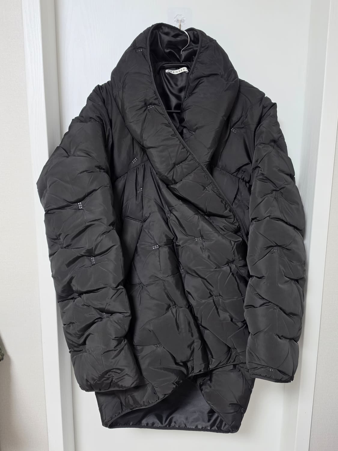 seen padded blanket jacket black 상품이미지3