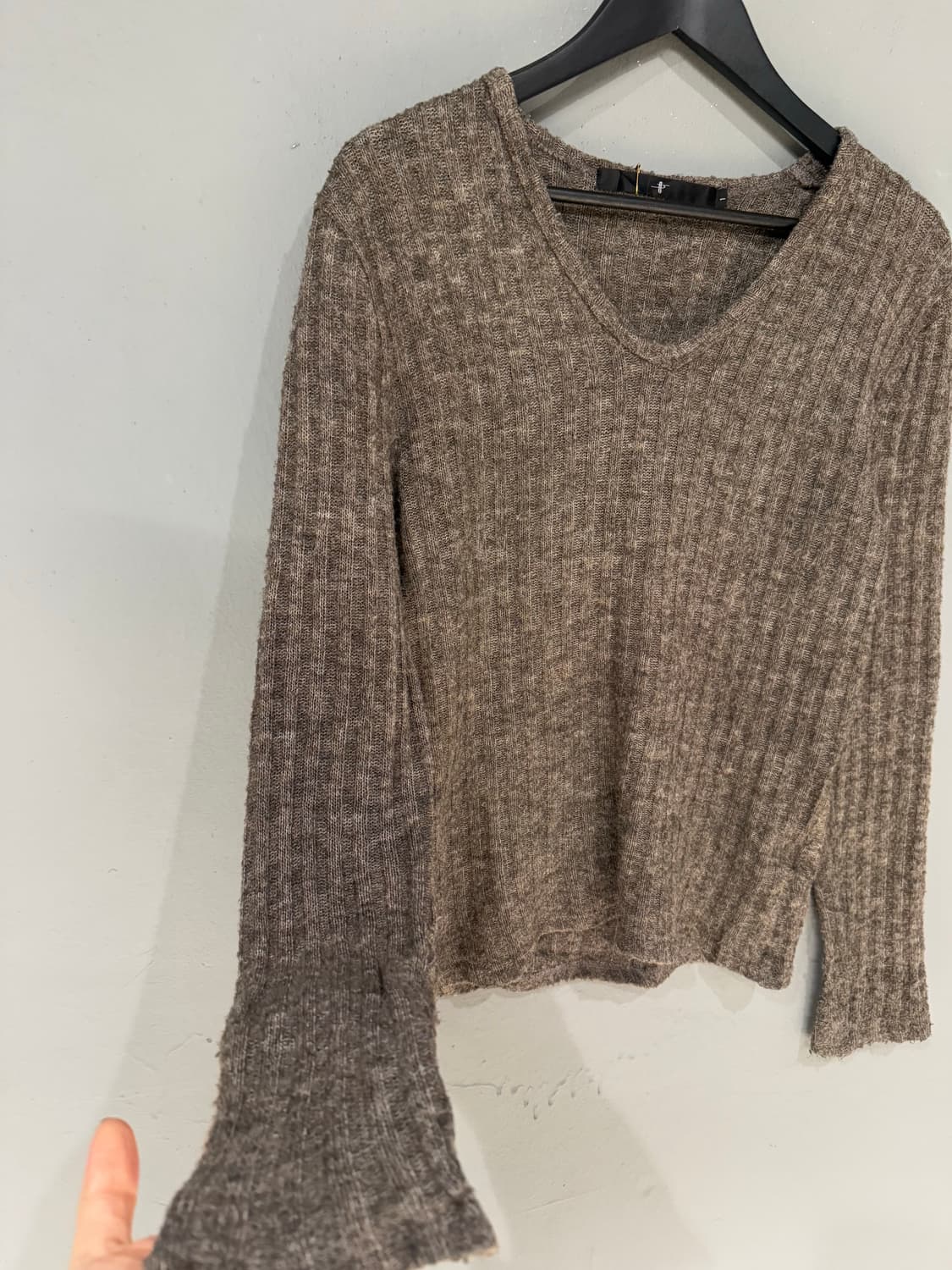 NO ID v-neck knit sleeve  상품이미지6