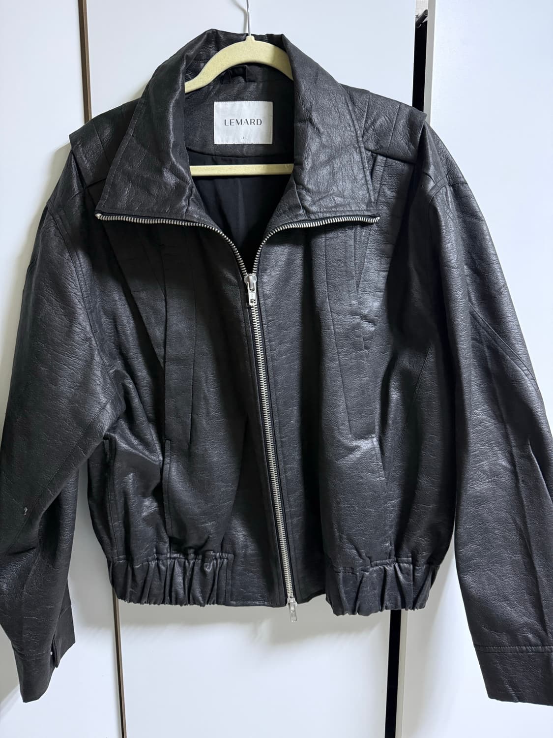 르마드 가죽 자켓 블랙 상품이미지6