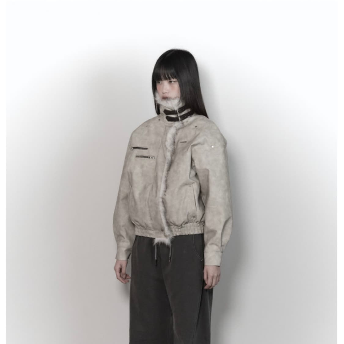 에트오소메 Pigment Mustang Fur Jumper 무스탕 점퍼 상품이미지2