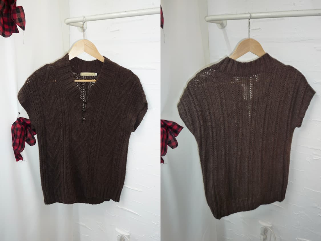 Deep mocha knit vest  상품이미지7