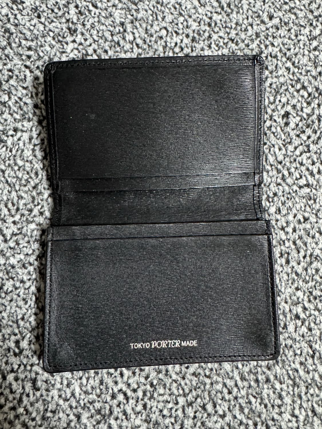 요시다포터 블랙 레더 카드케이스 카드지갑 명함지갑 상품이미지3