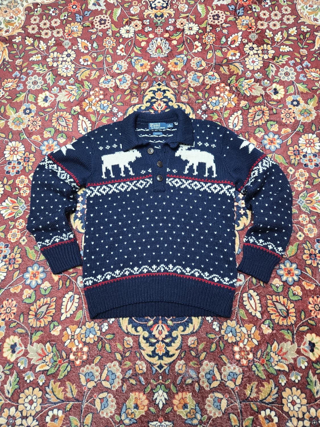 폴로 랄프로렌 무스(Moose) 헨리넥 울 니트.M 상품이미지1