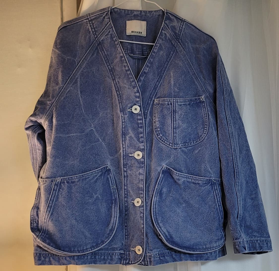 25ss 비이커 피그먼트 데님 워크자켓 상품이미지8