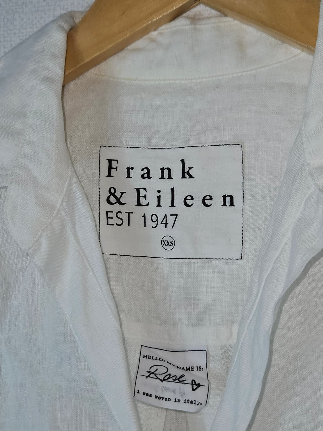 Frank&Eileen 린넨 셔츠 블라우스 XXS 정품 (거의 새상품) 상품이미지3