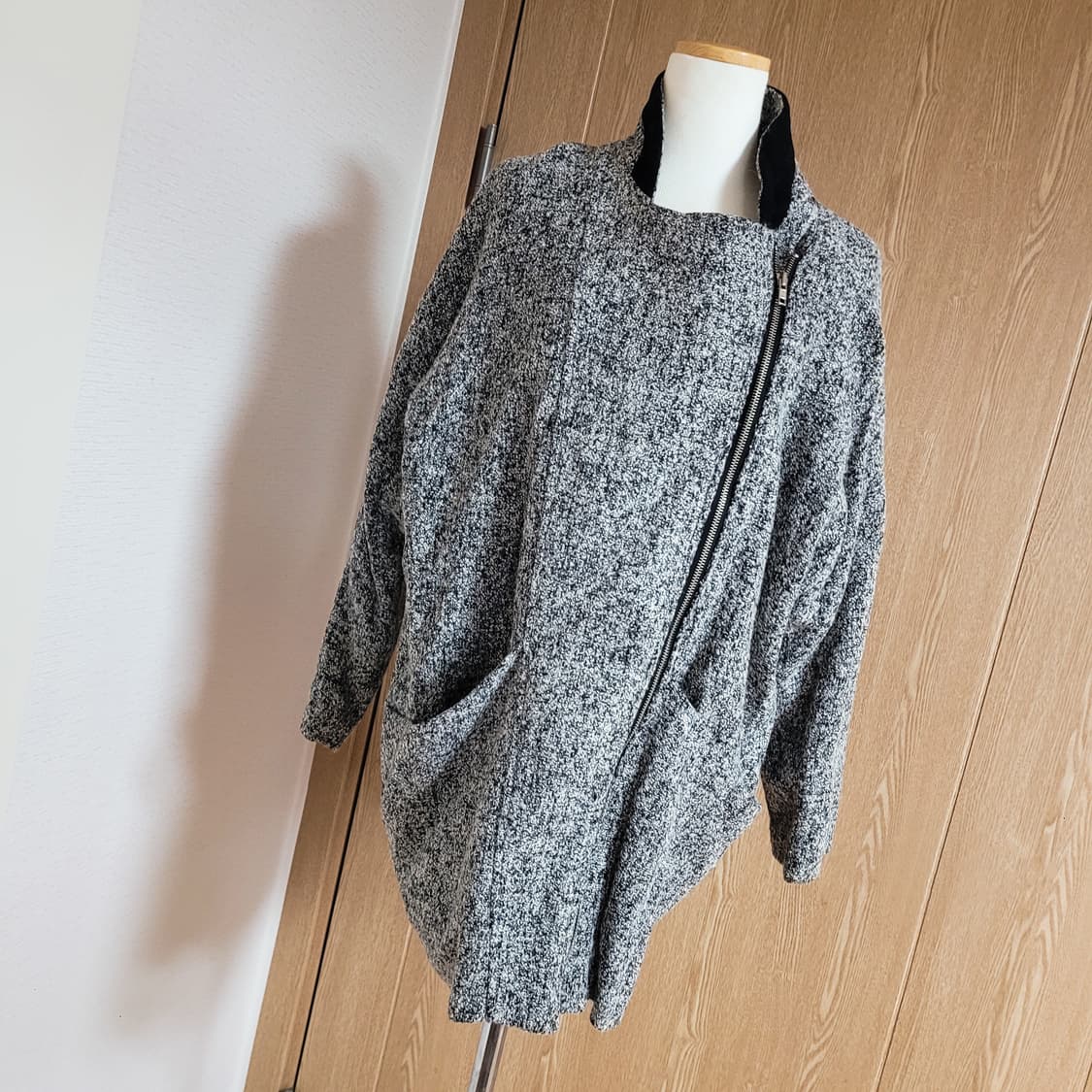 새상품) 포슬 빈티지핏 자켓 카라배색 자켓 차콜그레이 상품이미지3